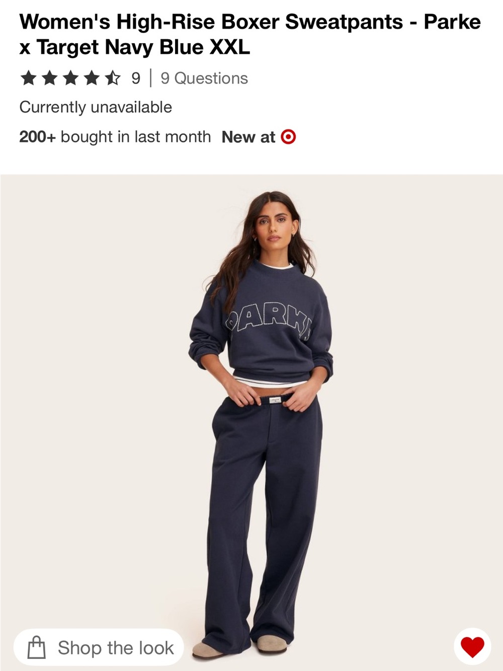 Parke x Target Navy Sweatpants
